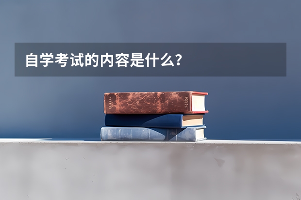 自学考试的内容是什么？