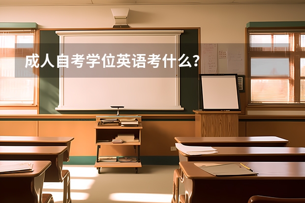 成人自考学位英语考什么？