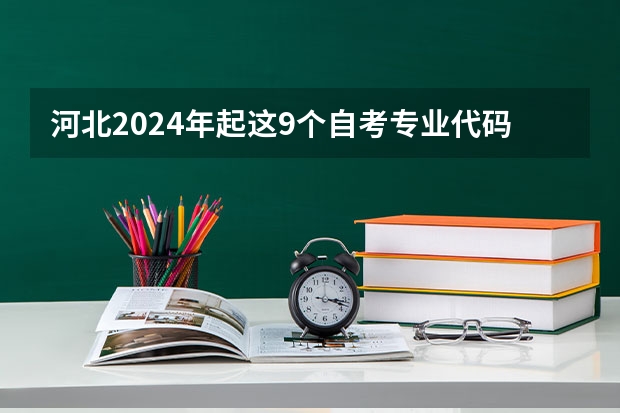 河北2024年起这9个自考专业代码及名称调整（计算机一级自考报名时间）